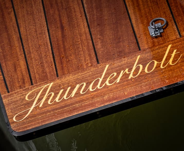 Thunderbolt punting boat deck