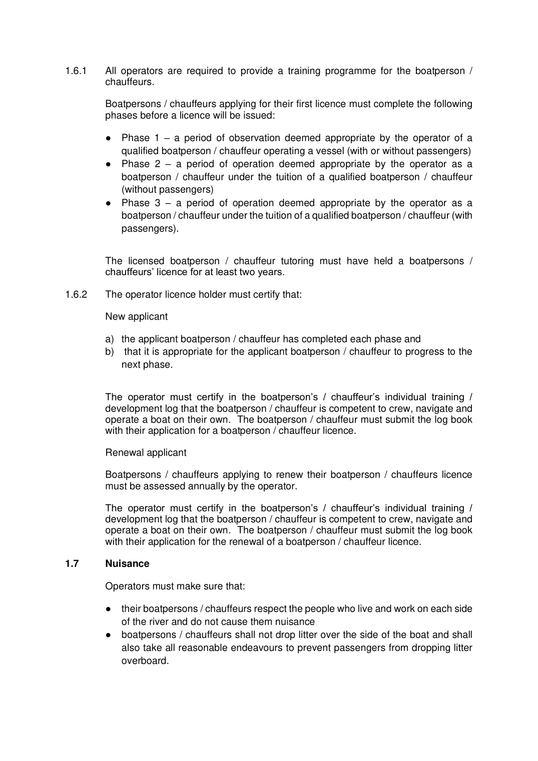 Pleasure Boat Operator's Licence — page 6