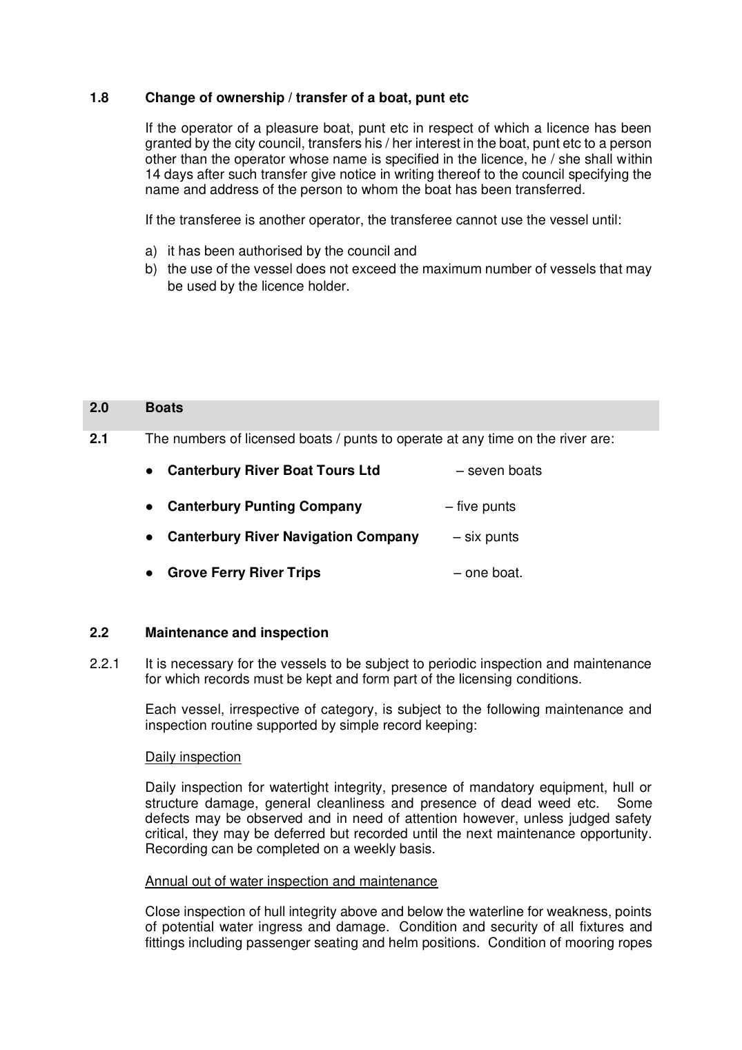 Pleasure Boat Operator's Licence — page 7