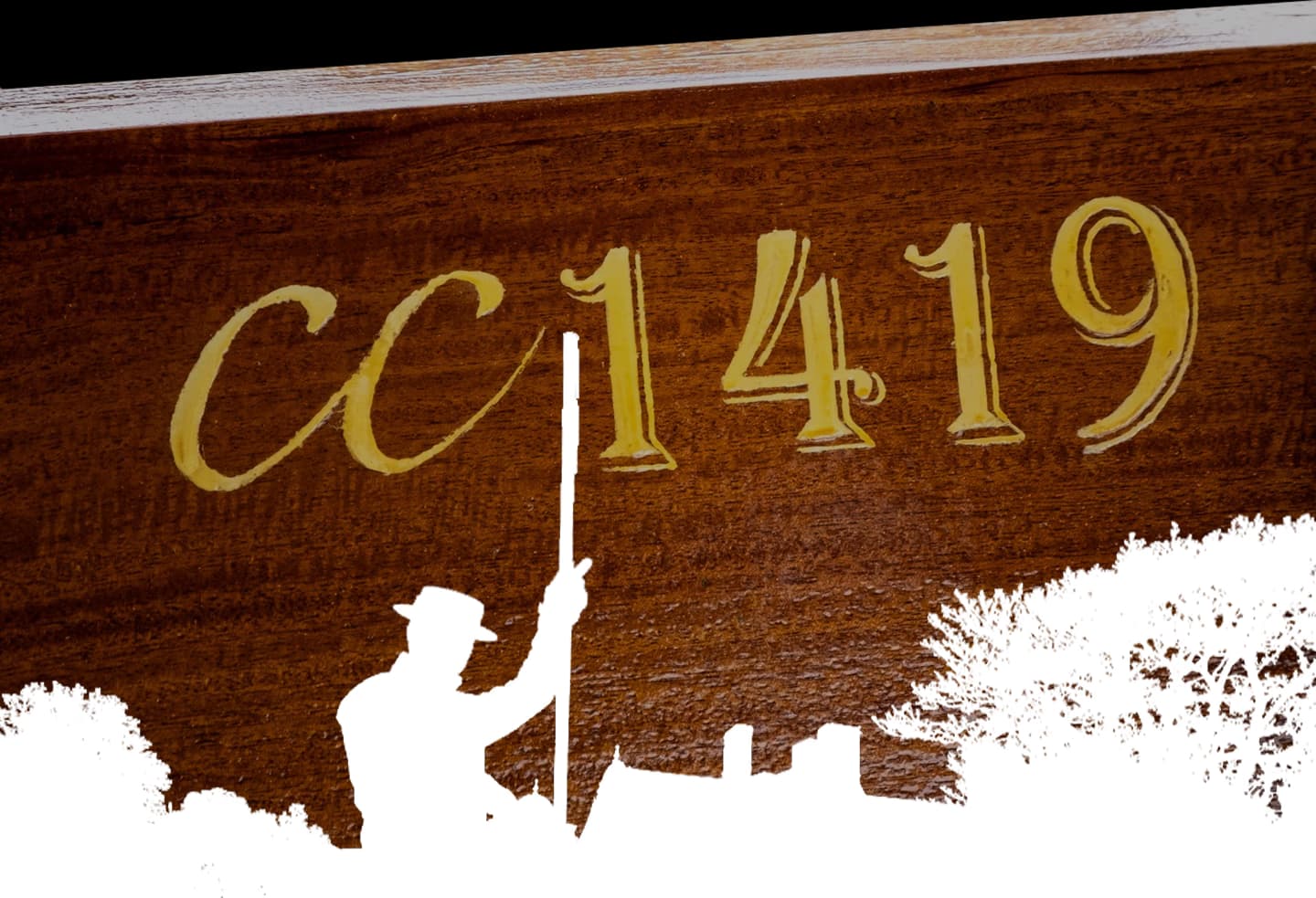 Punter silhouette on a traditional wooden punt